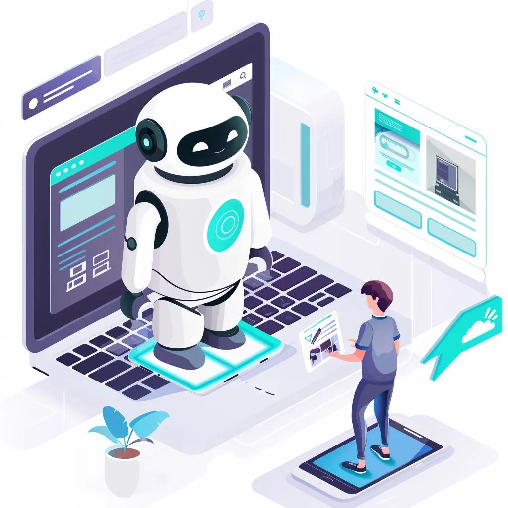 Conversational AI chatbot engaging with a user on a smartphone, enhancing lead generation