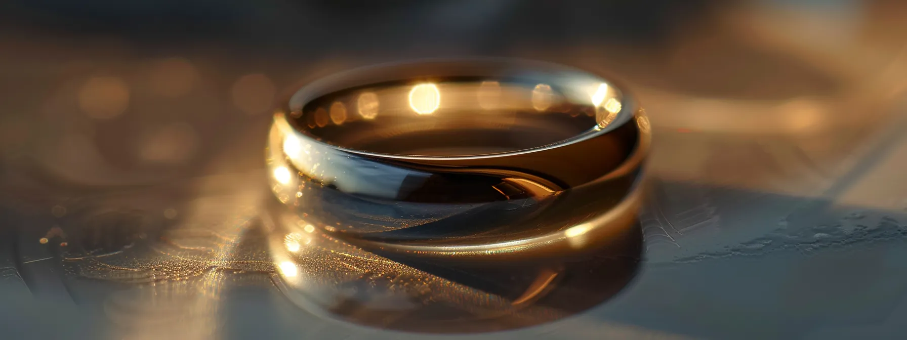 a close-up shot of a sleek, silver tungsten ring glistening under a soft light, emphasizing its hypoallergenic properties for sensitive skin.