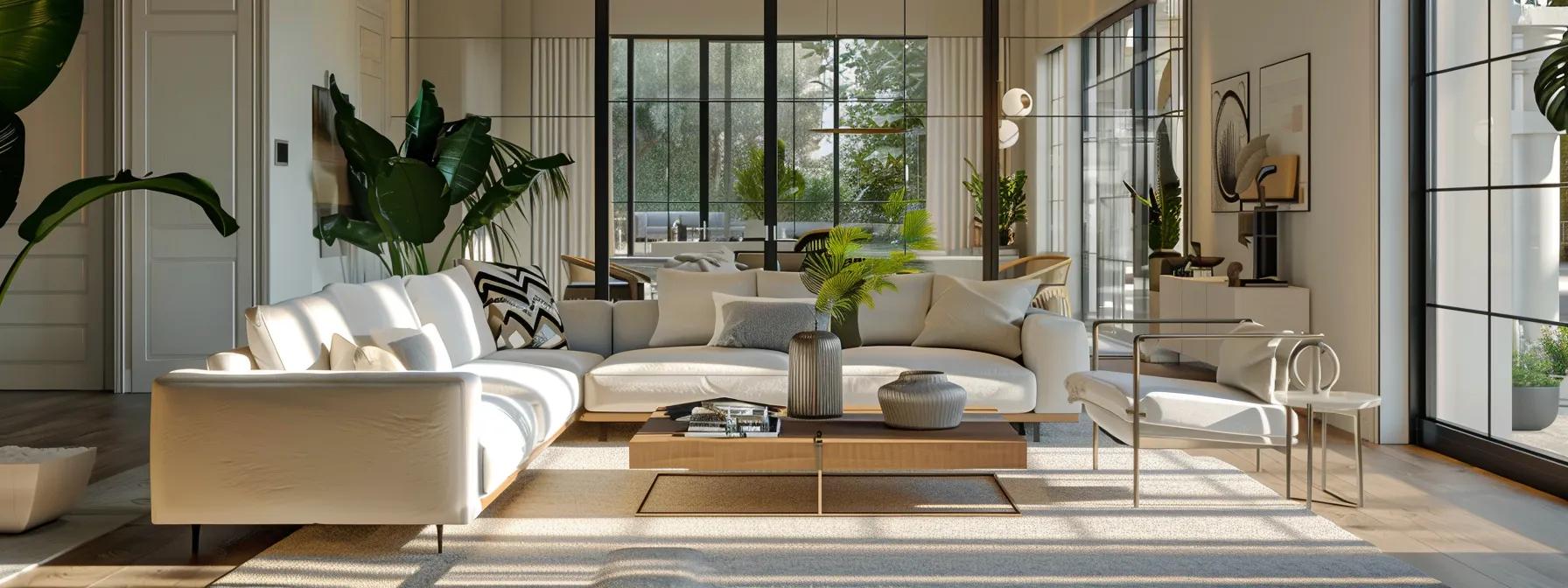 an elegantly designed modern living room showcases a striking blend of sleek furniture and timeless accents, highlighting the latest trends in custom home design with a focus on both aesthetic appeal and functional efficiency. an elegantly designed modern living room showcases a striking blend of sleek furniture and timeless accents, highlighting the latest trends in custom home design with a focus on both aesthetic appeal and functional efficiency.