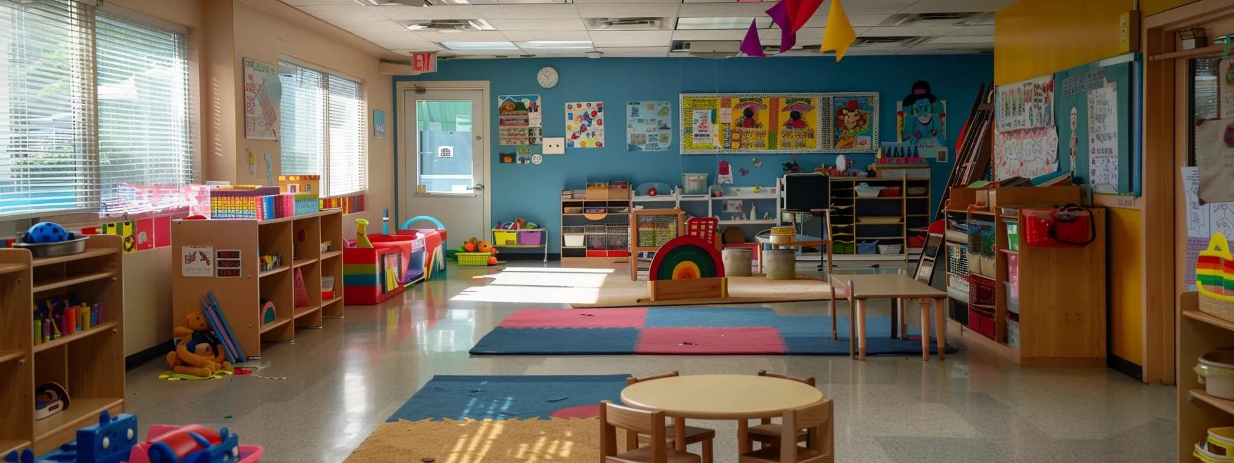 an inviting and colorful early learning classroom filled with engaging educational tools and cheerful decorations, where attentive educators interact with curious children during a structured playtime activity. an inviting and colorful early learning classroom filled with engaging educational tools and cheerful decorations, where attentive educators interact with curious children during a structured playtime activity.