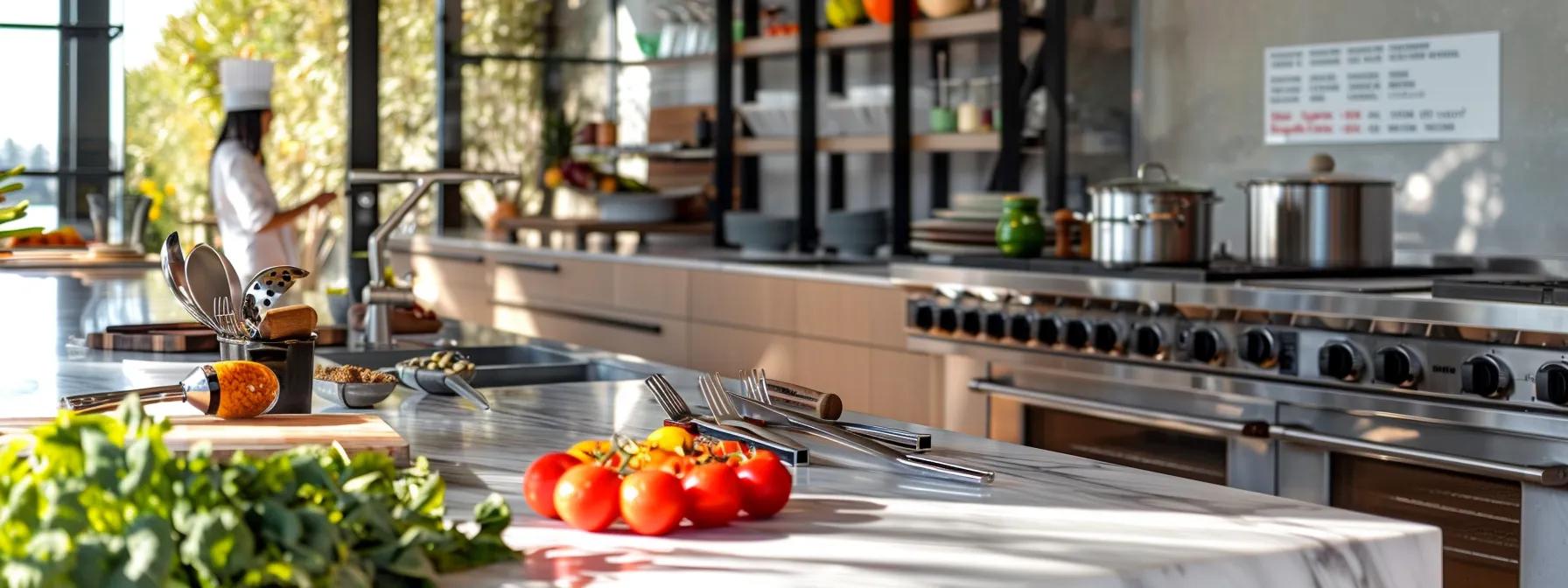 Image of a well-equipped kitchen showcasing essential features for choosing a rental kitchen.
