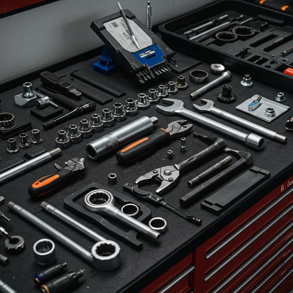 A collection of professional automotive tools, symbolising a comprehensive range of mechanic services.