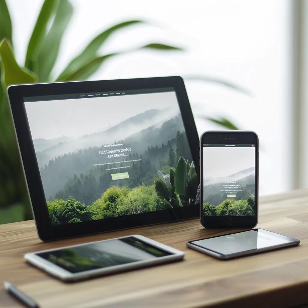 Smartphone and tablet showing responsive web design for local businesses