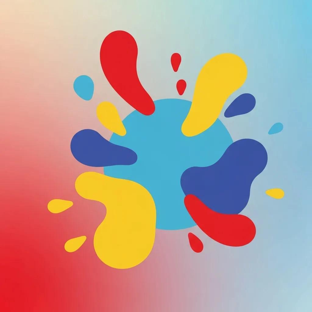 Artistic representation of color psychology in advertising with vibrant colors and abstract shapes