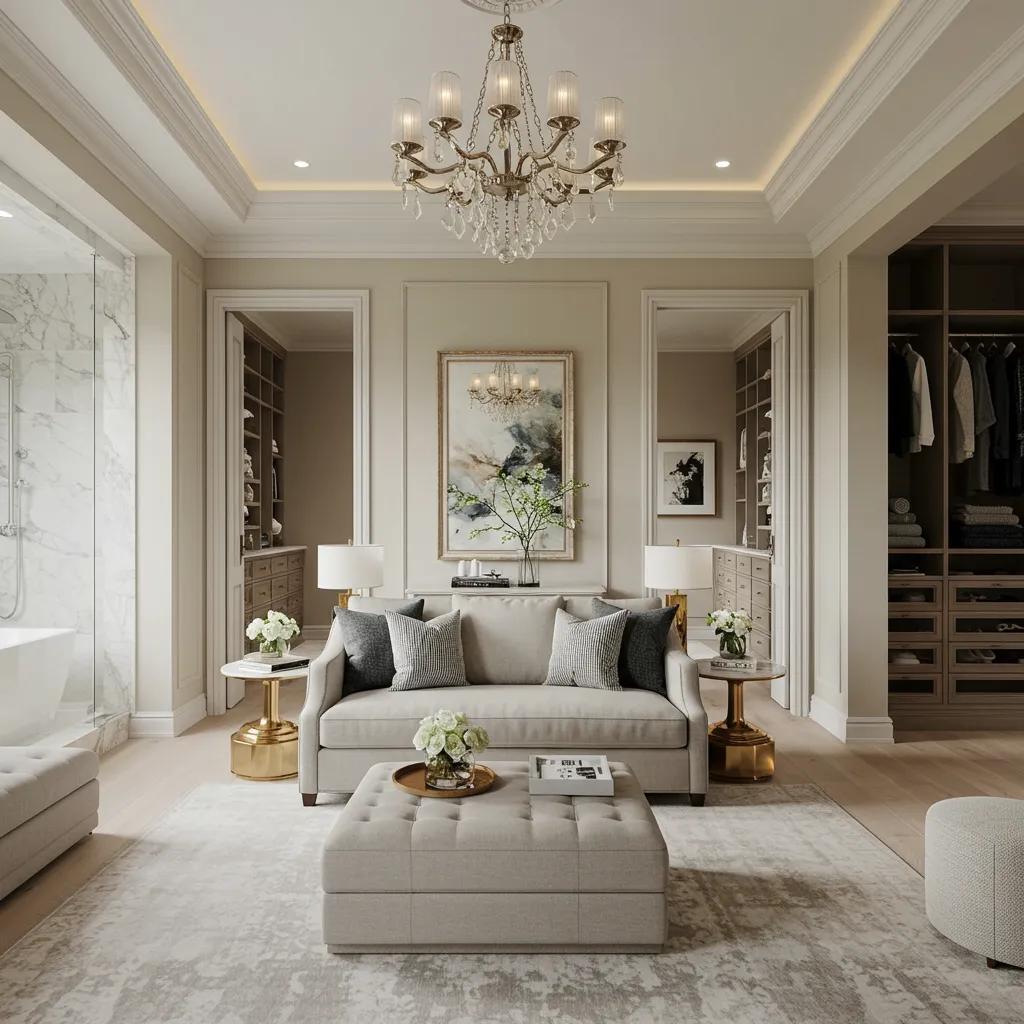 Luxurious master suite with spacious layout, high-end finishes, and spa-like bathroom
