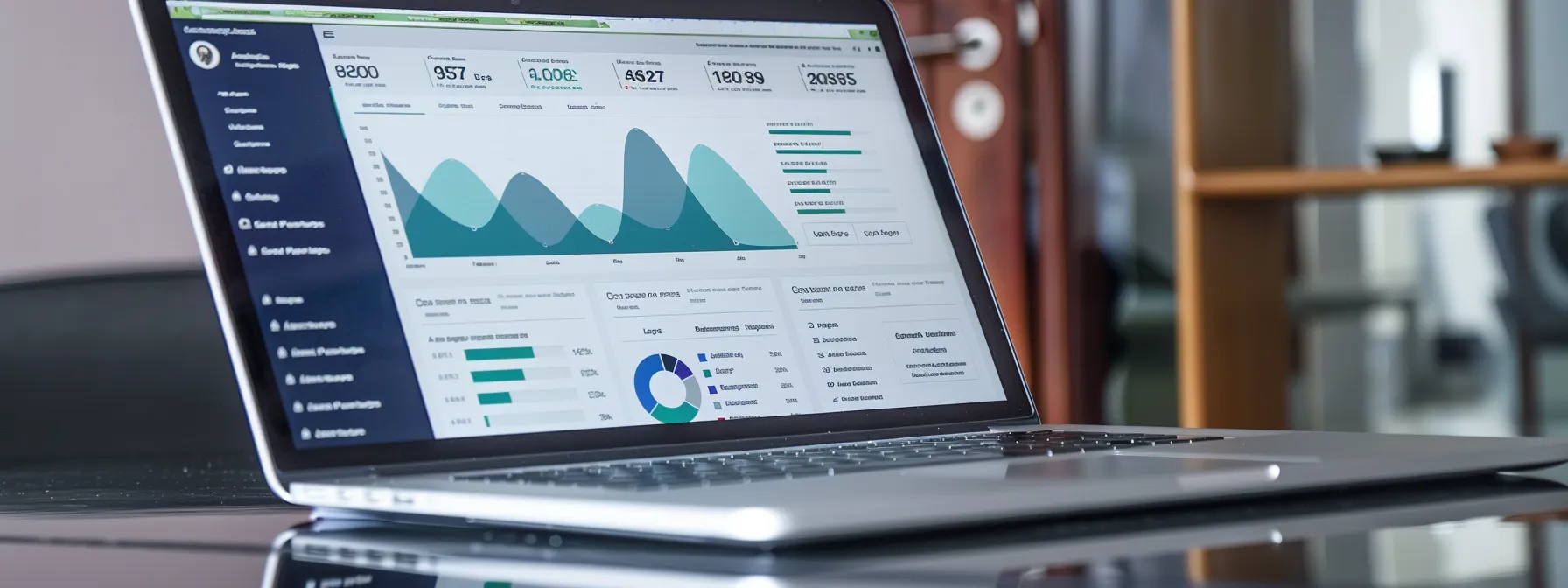 a laptop displaying a detailed graph of organic traffic analysis, highlighting shifts and trends in seo effectiveness.