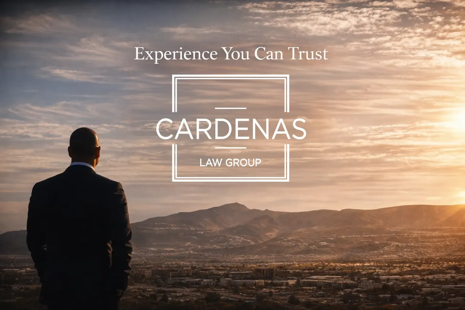 Cardenas law group hero image. Experience you can trust.