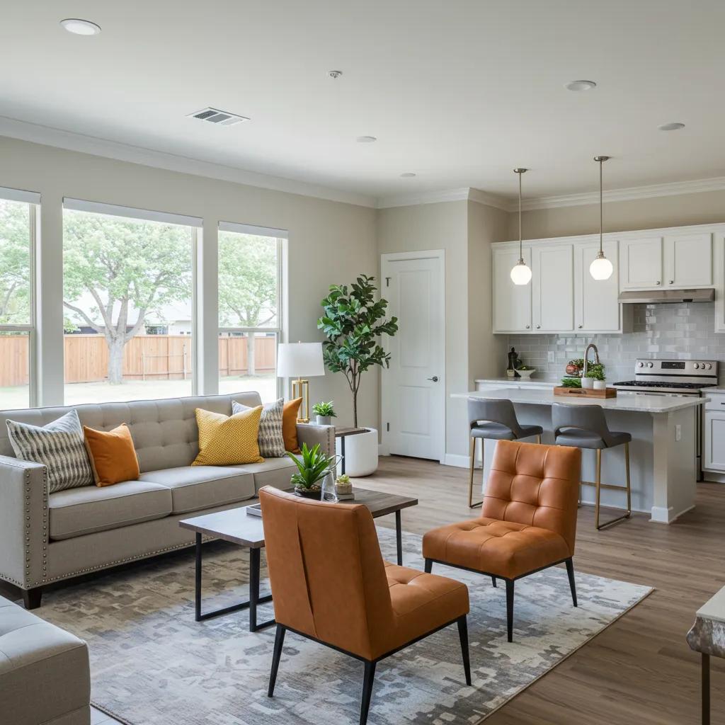 Beautifully staged home interior emphasizing first impressions for fast home sales