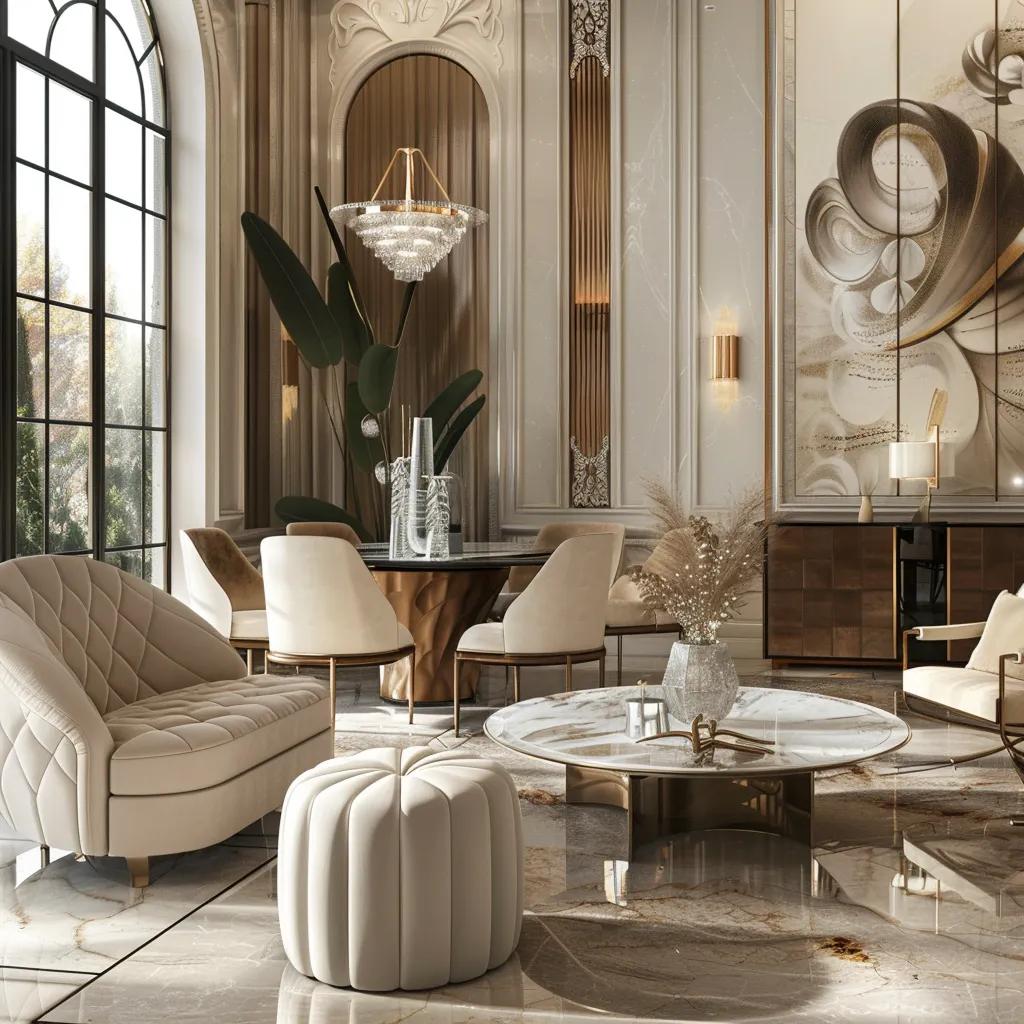 Stylish living room featuring various bespoke furniture options for luxury homes