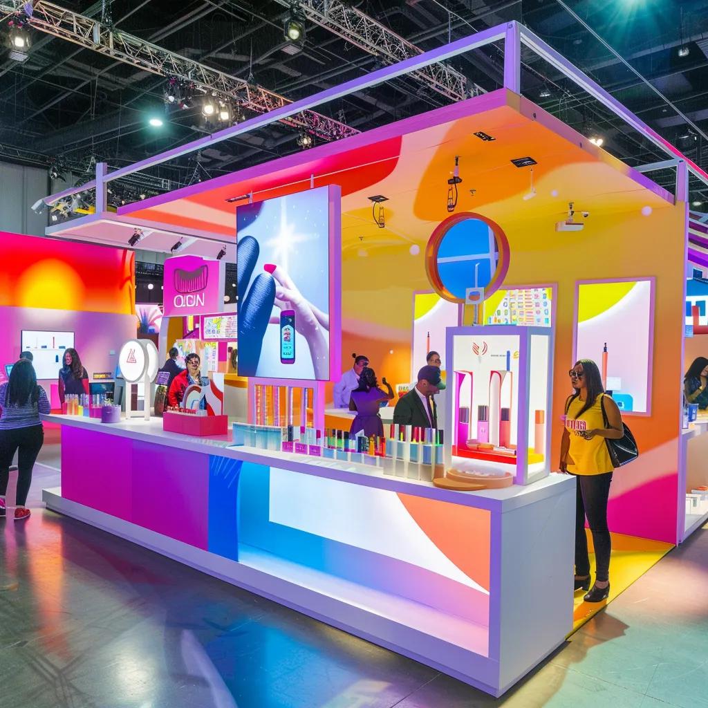 Engaging brand activation event with interactive displays and enthusiastic attendees