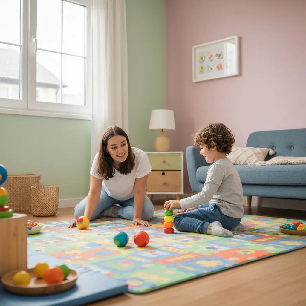 Family engaging in ABA therapy at home, highlighting support and nurturing environment