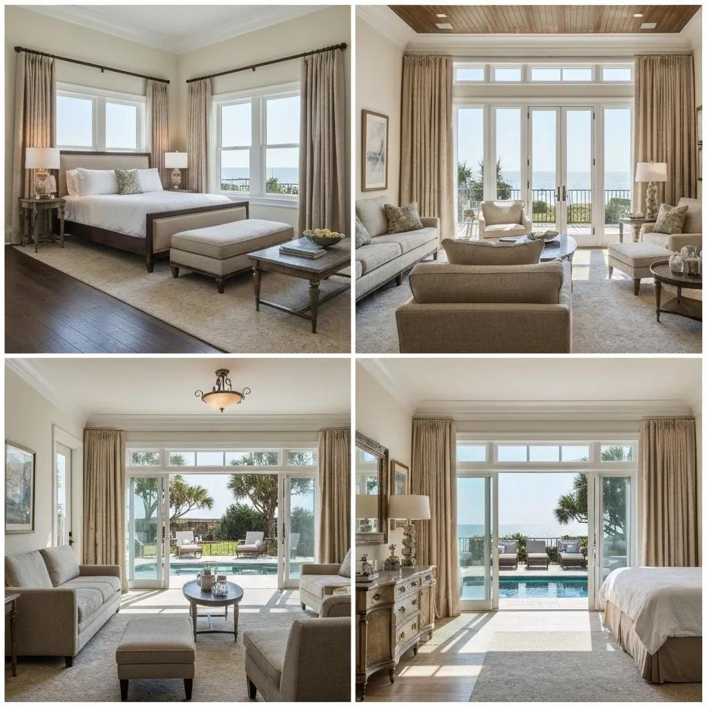 An elegant luxury vacation rental in Rockport showcasing a private pool and breathtaking Gulf views