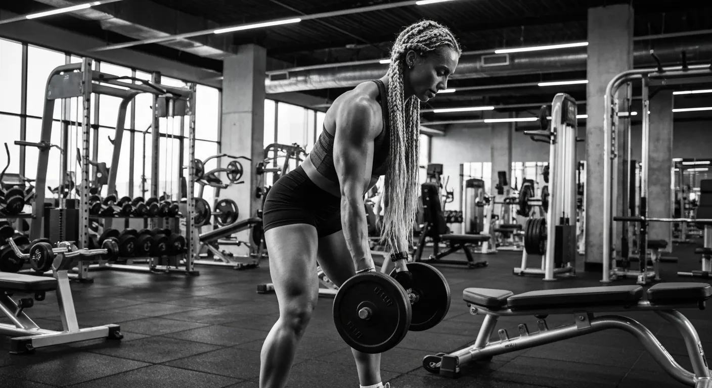 Athlete demonstrating strength and performance benefits of MK-677 in a gym setting