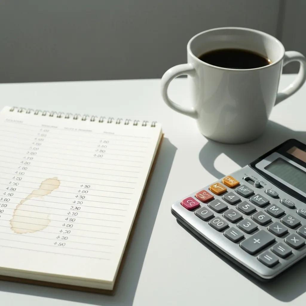 Calculator and notepad on a desk, symbolizing the calculation of average life insurance costs in South Carolina