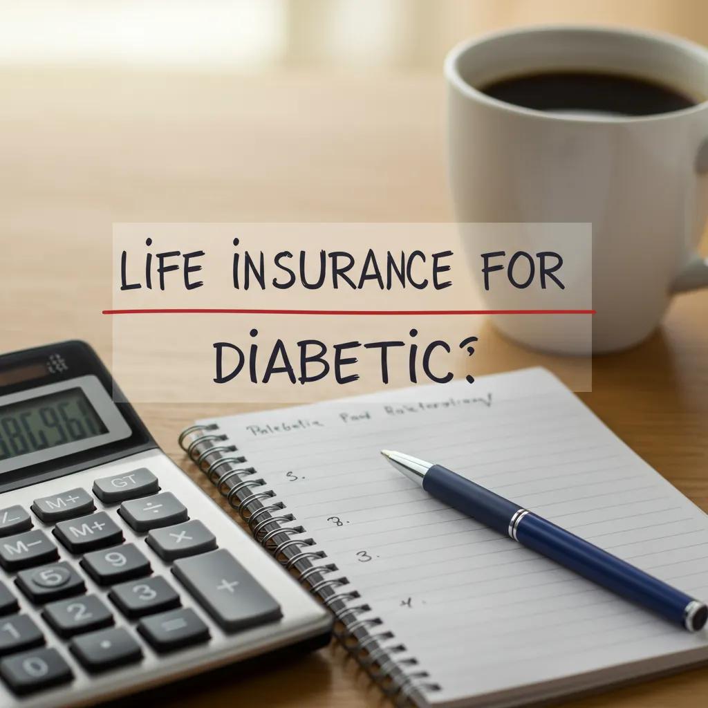 Calculator and notepad representing financial considerations for life insurance costs for diabetics