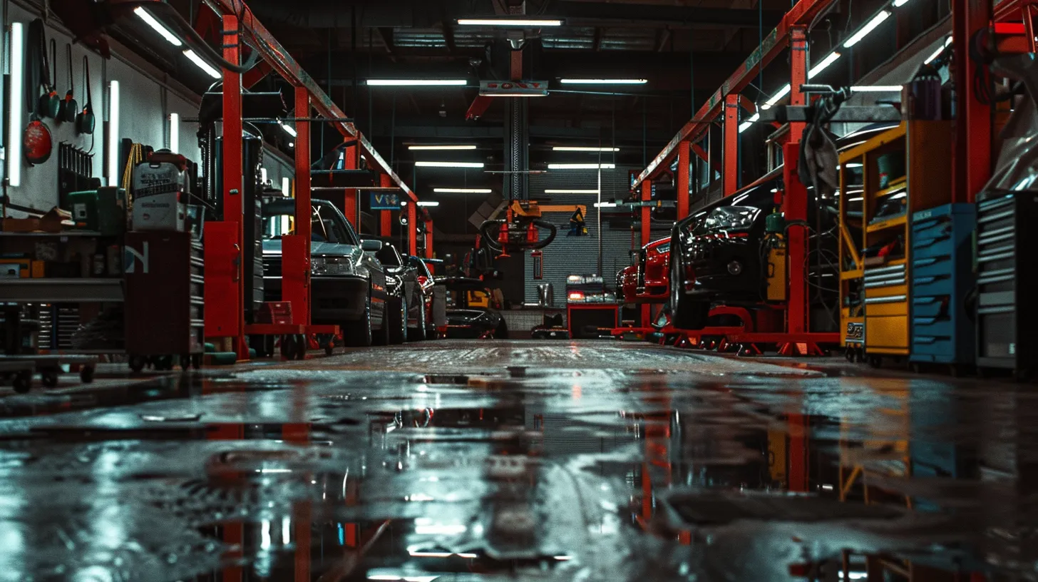 automotive garage and car lifts