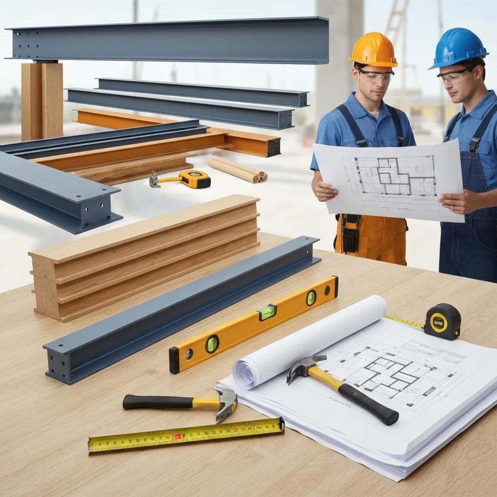 Various construction materials and tools relevant to commercial bidding costs, emphasizing their importance