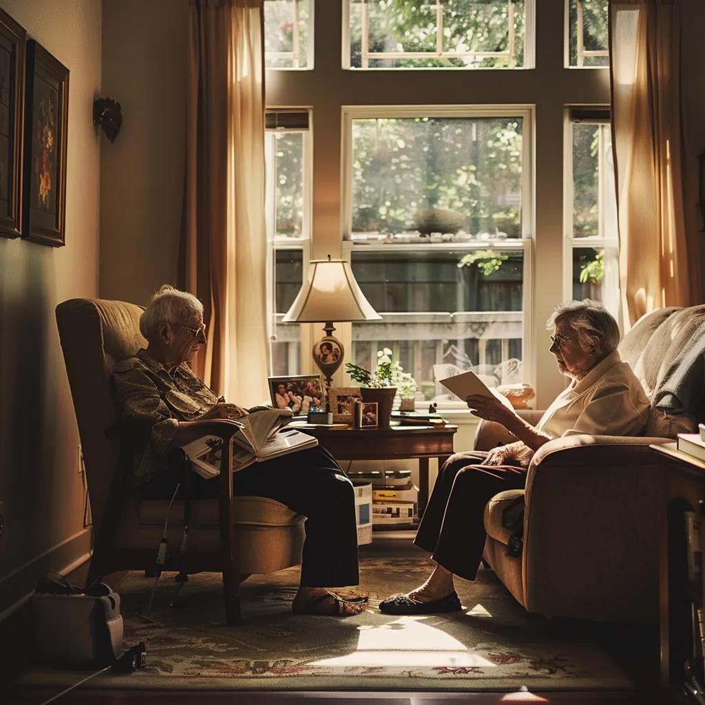 Elderly individual enjoying daily routine at home with caregiver, highlighting the benefits of in-home care for independence