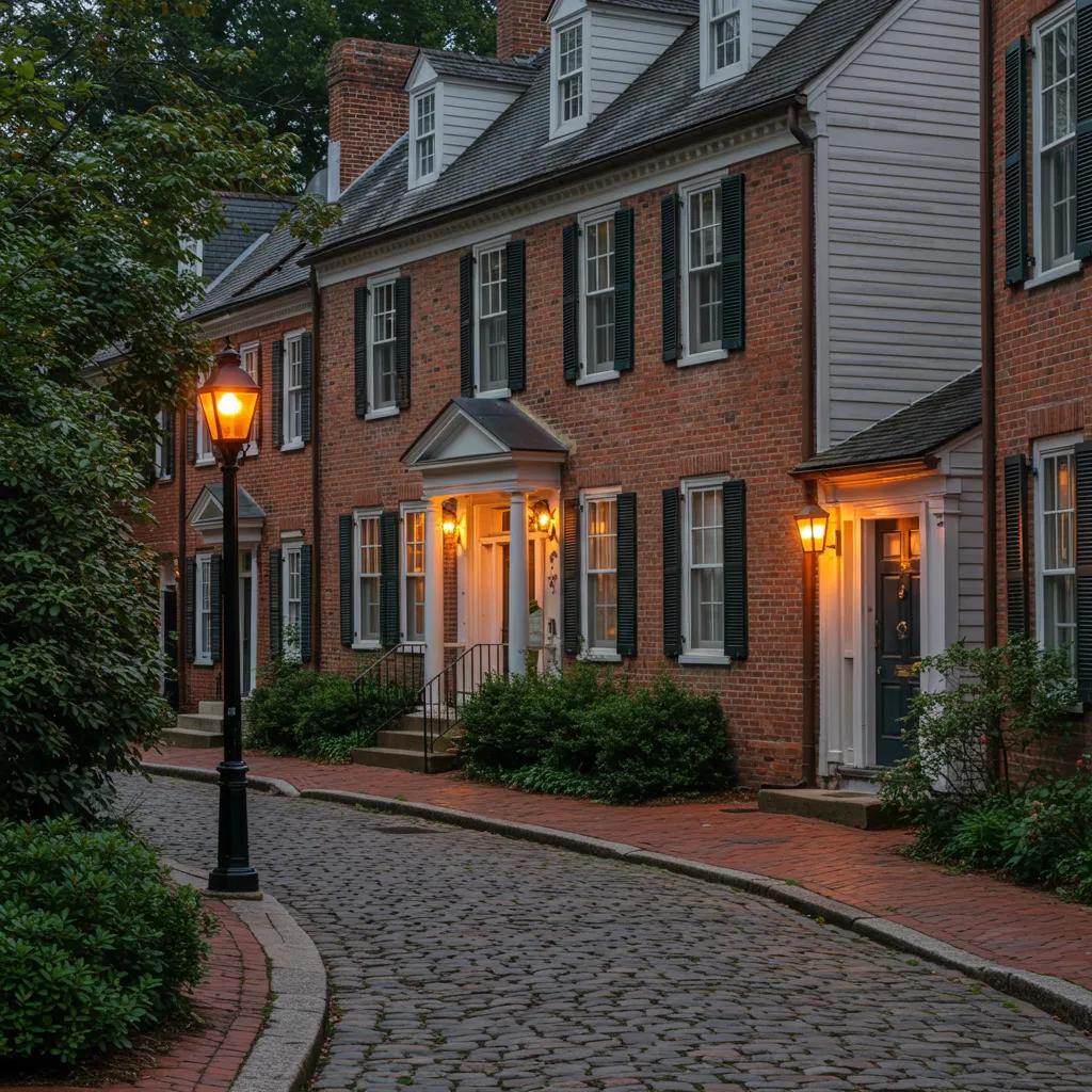 Beautiful historic home in Northern Virginia with mature trees and a welcoming porch