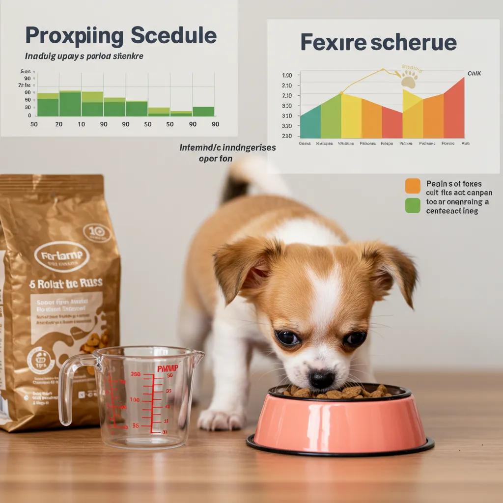 Chihuahua puppy being fed, illustrating proper feeding schedule and diet