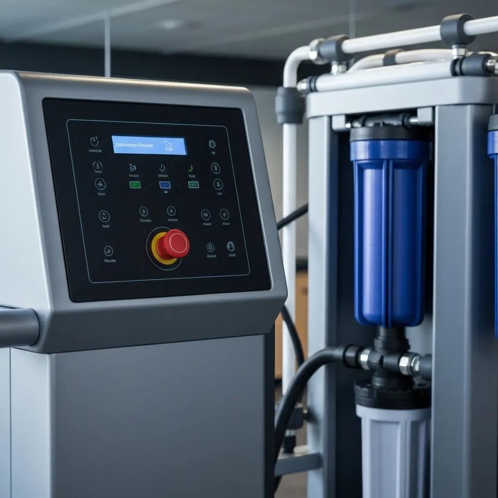 Detailed view of a commercial cold plunge system, highlighting its advanced technology for superior recovery