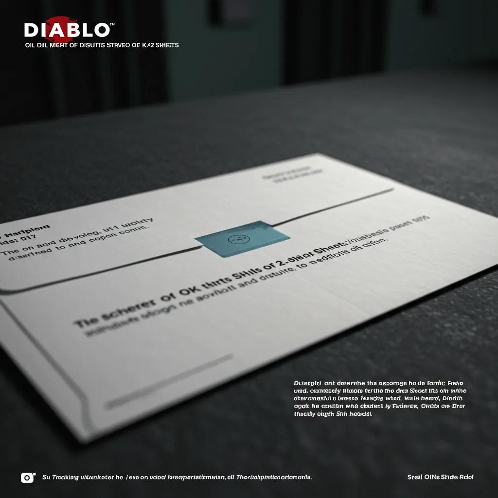 A close-up of a letter containing a Diablo K2 Sheet, illustrating concerns within prison settings