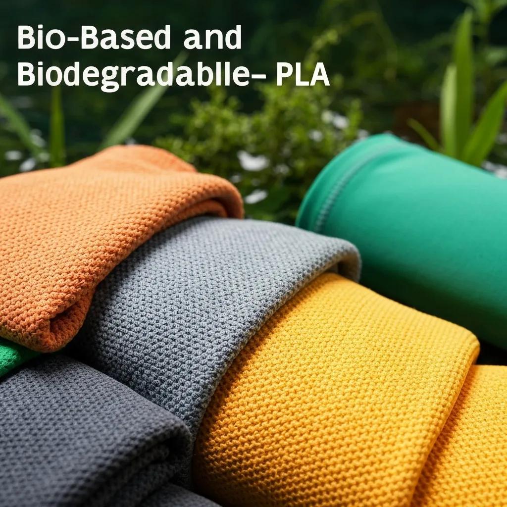 Close-up of bio-based fabrics for rash guards, highlighting organic and sustainable materials