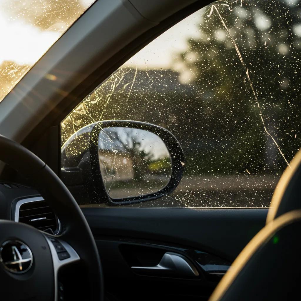 Close-up of a car's interior showcasing the protective benefits of UV-blocking window film on upholstery and dashboard materials