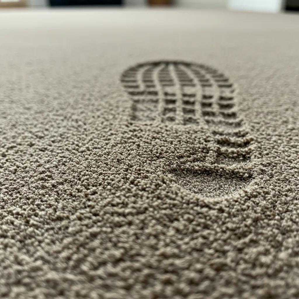 Detailed view of carpet with wrinkles, illustrating common issues found in high-traffic zones