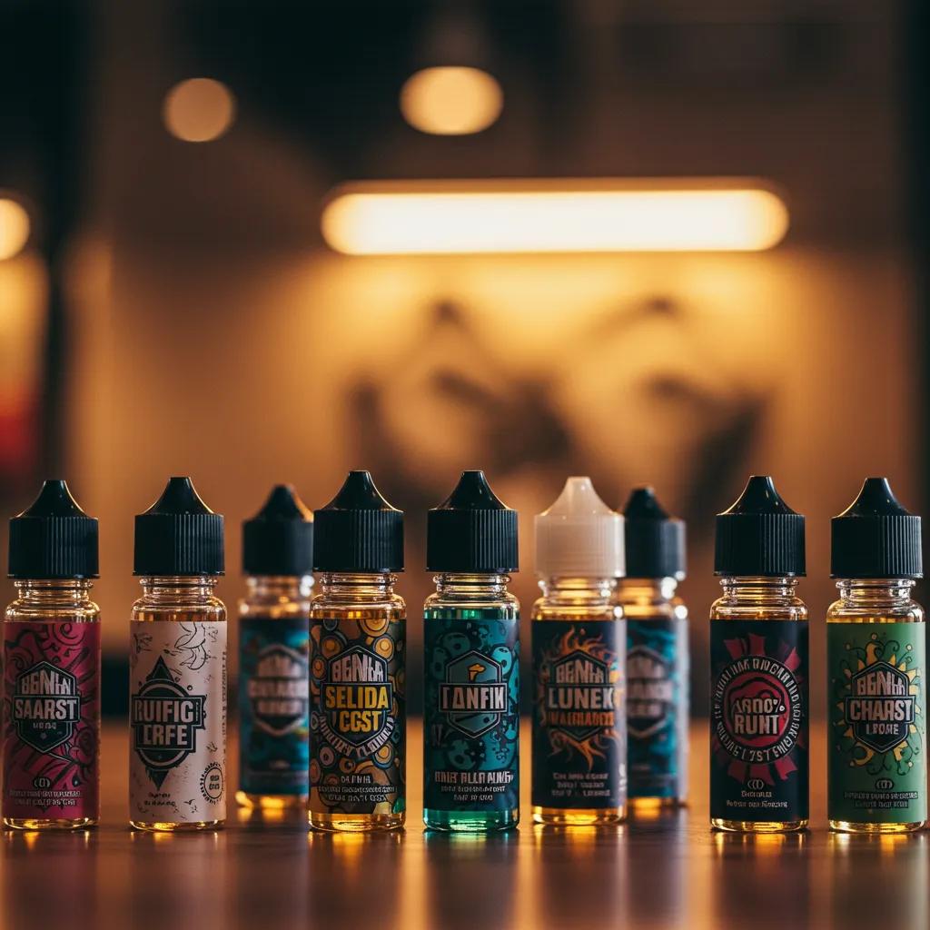 Vibrant bottles of Bizarro Bulk Liquid showcasing our premium e-liquid selection