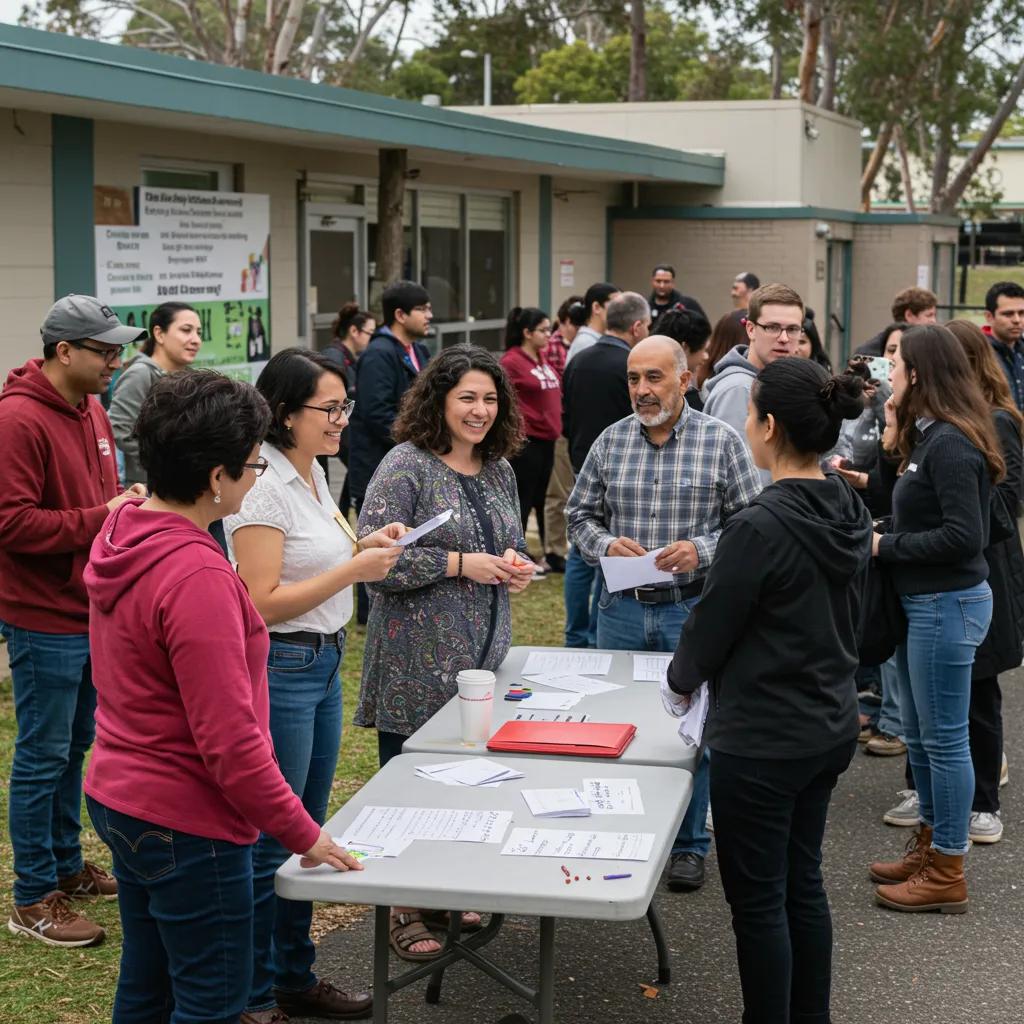Public Information Officers collaborating with community members at an event, showcasing effective communication and community partnership