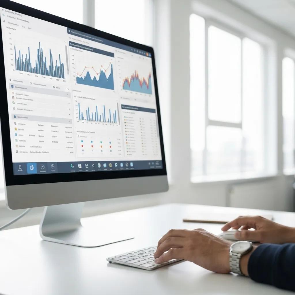 A computer screen displaying data analytics tools, illustrating the advanced technology used in people tracing investigations
