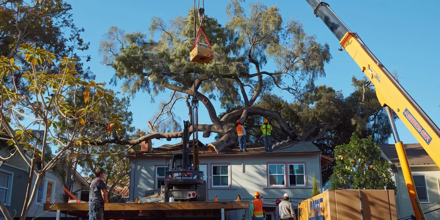 Crane Assisted Tree Removal