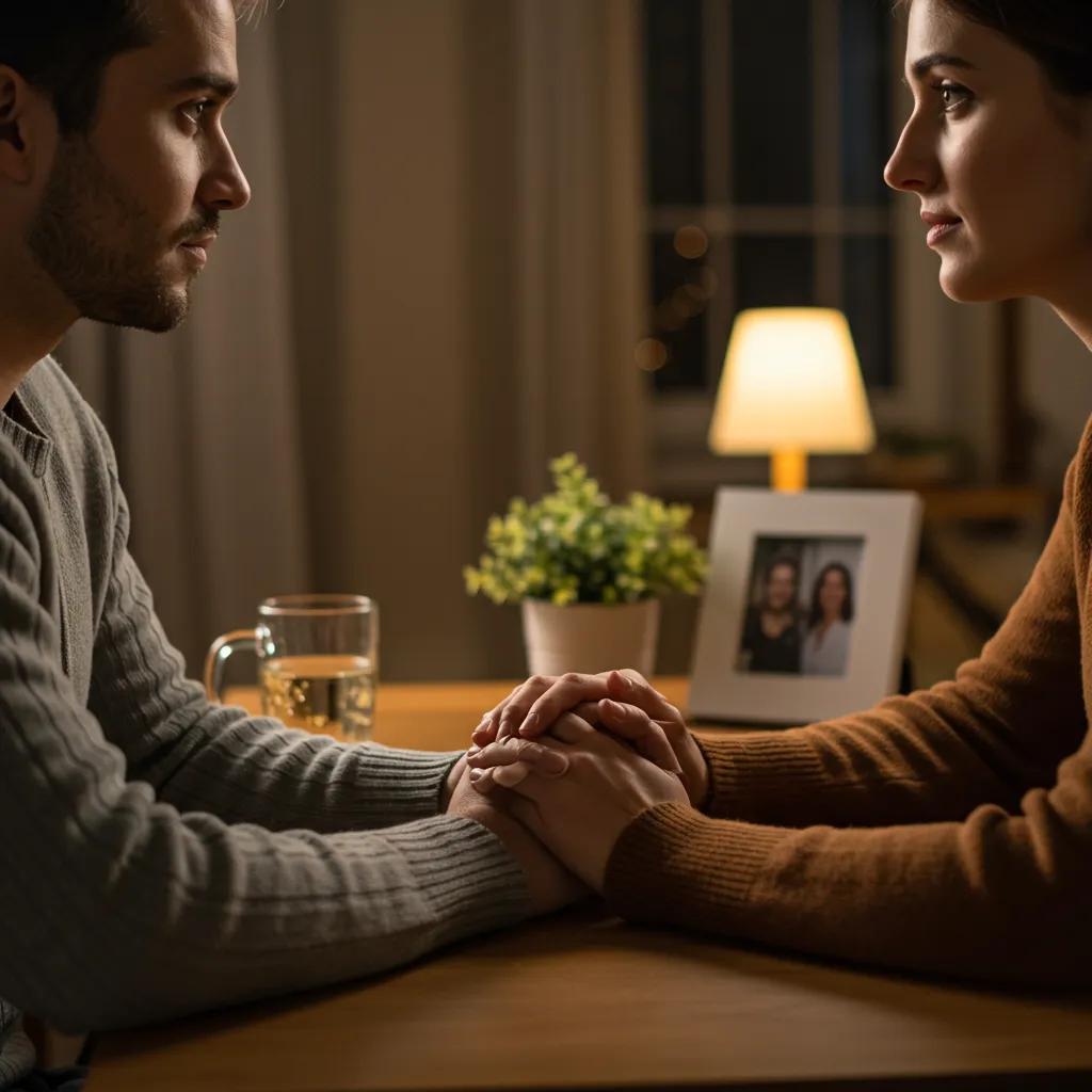 Couple improving communication and emotional intimacy during therapy session