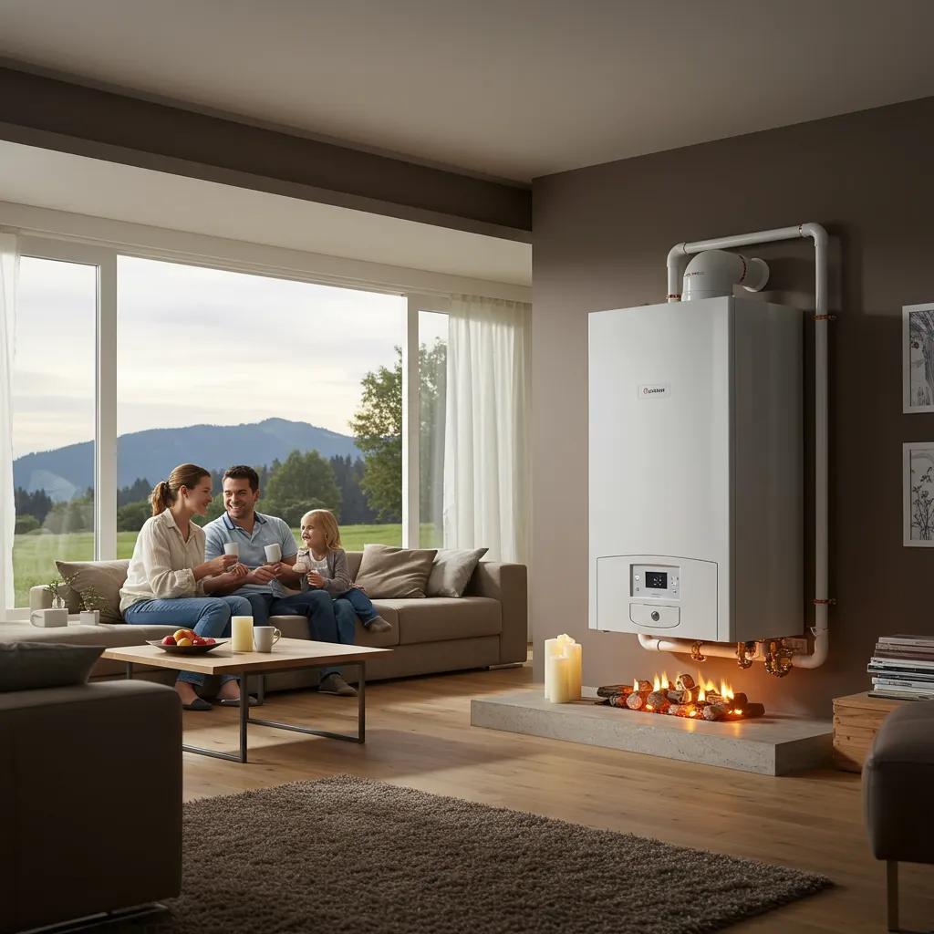 Cosy Glasgow home interior with a modern, reliable boiler system, ensuring comfort