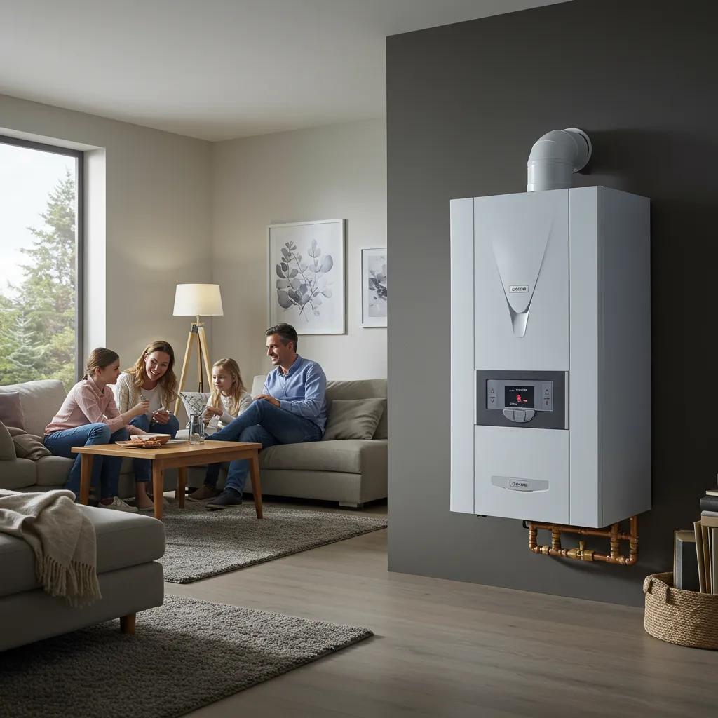 Cosy home with a modern boiler system, highlighting comfort and safety for families