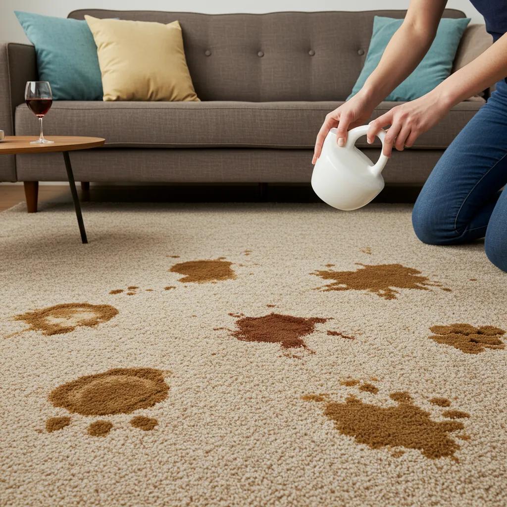 Professional technician performing deep carpet cleaning with advanced equipment in a home