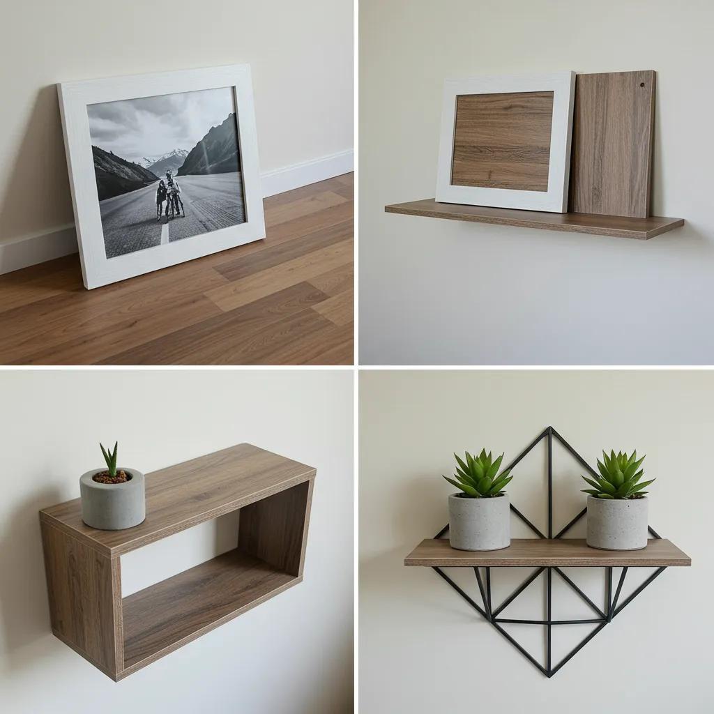 Creative DIY projects using leftover flooring materials in a stylish home setting