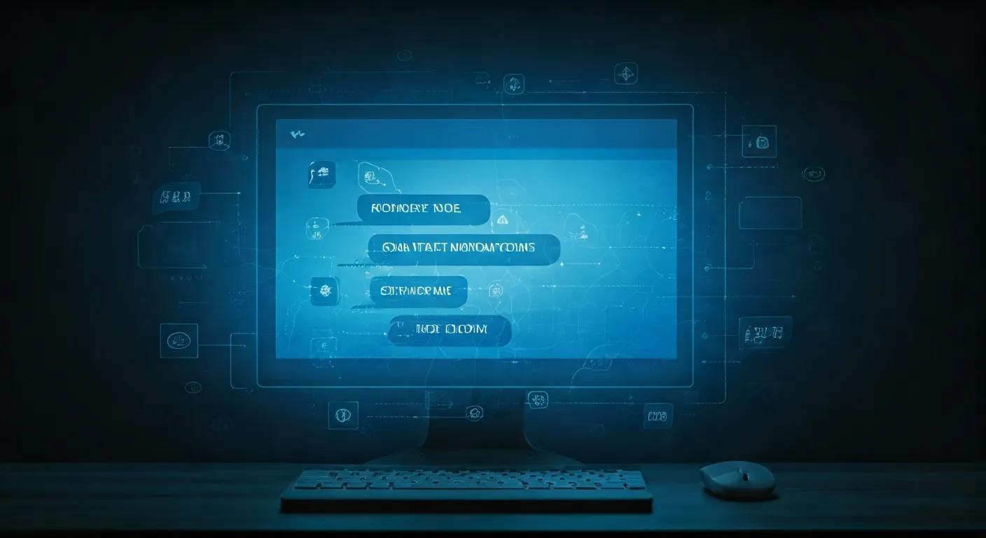 Illustration of Natural Language Processing in action with dynamic chat interface
