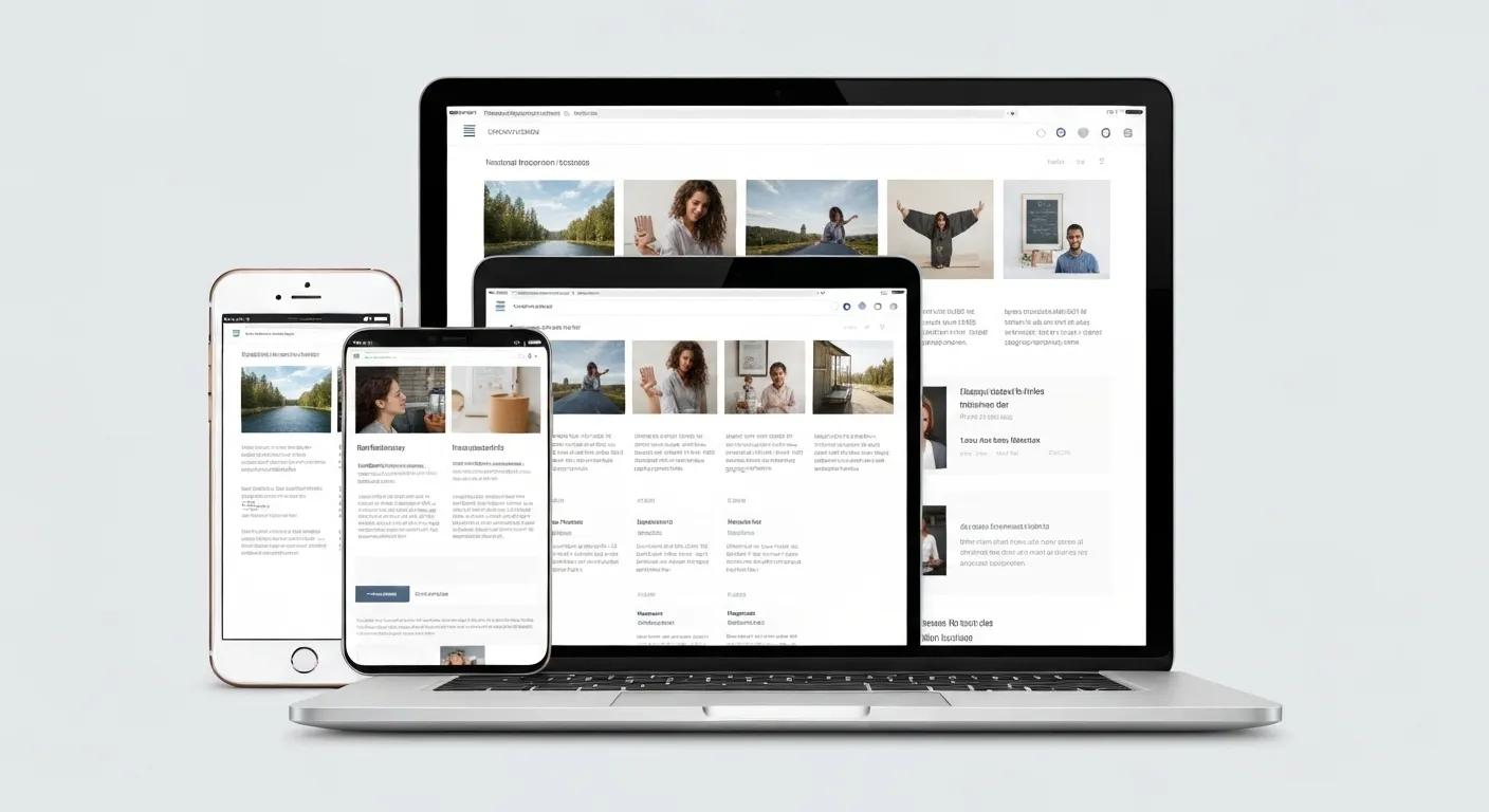 Multiple devices displaying the same adaptable website, highlighting accessibility and a superior user experience across all platforms