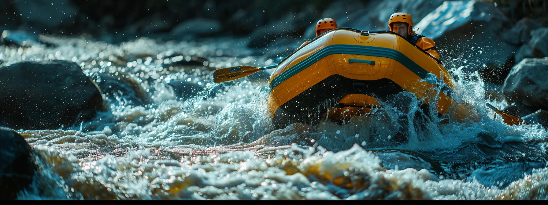 navigate through challenging rapids, expertly maneuvering and steering a raft with precision and skill.