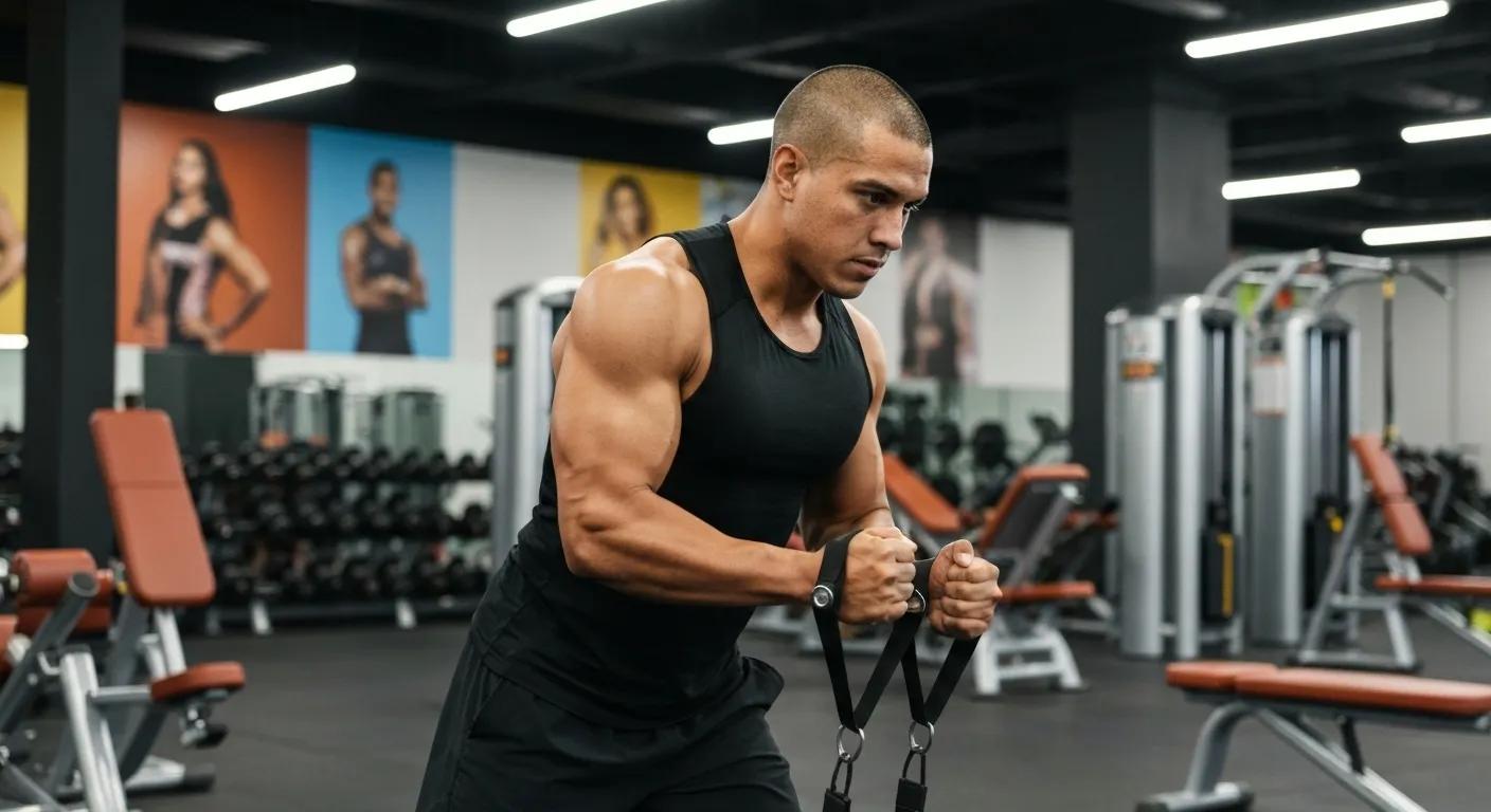 Athlete performing a recovery exercise on a gym mat, highlighting MK-677's recovery benefits