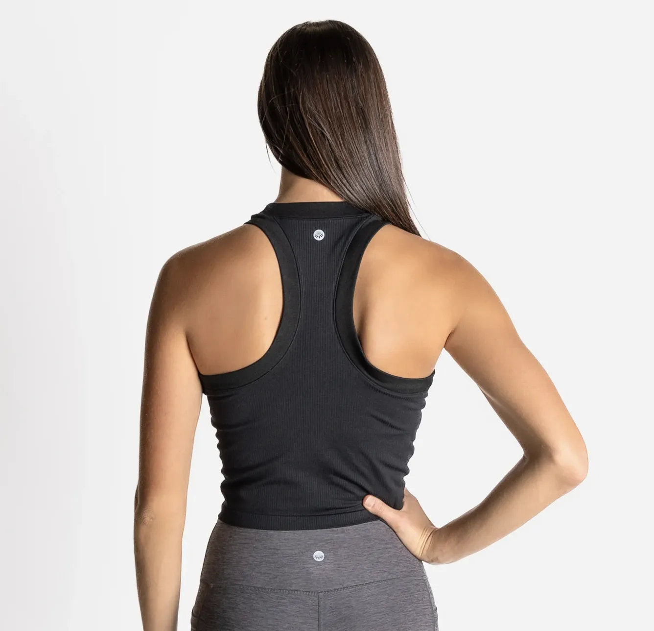 Bella Ribbed Tank Short - Black