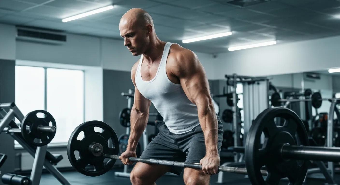 Active man exercising in the gym, representing the benefits of MK-677 for bone health and density
