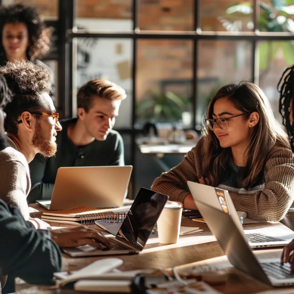 Entrepreneurs collaborating on startup tax planning in a cozy office setting