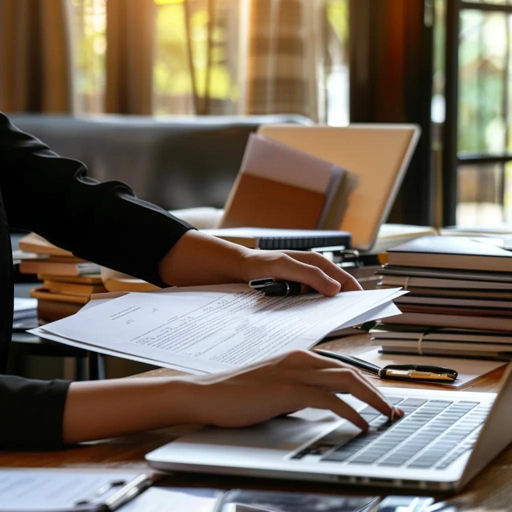 Person reviewing legal documents for Shamshabad land investment due diligence