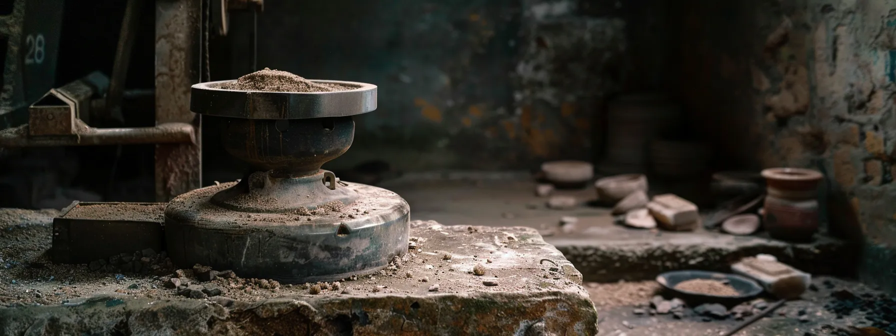 a wet stone grinder safely stored in a cool, dry environment.