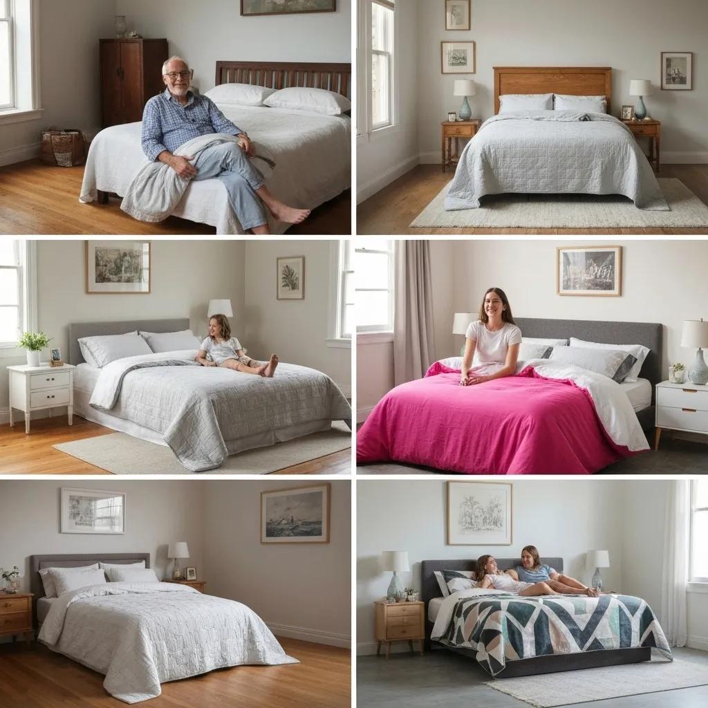 Happy Australian customers enjoying their Adorearth bamboo quilt covers, highlighting customer satisfaction and comfort