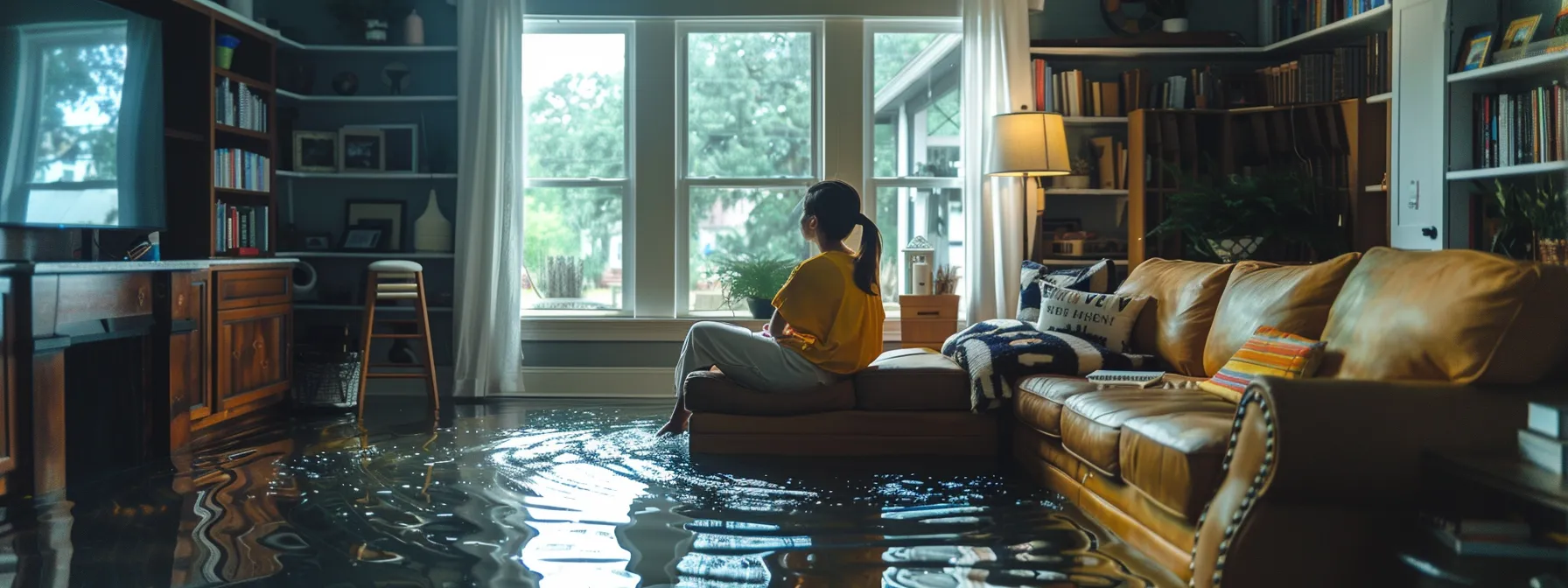 a homeowner in georgia looking at different flood insurance options and comparing prices.