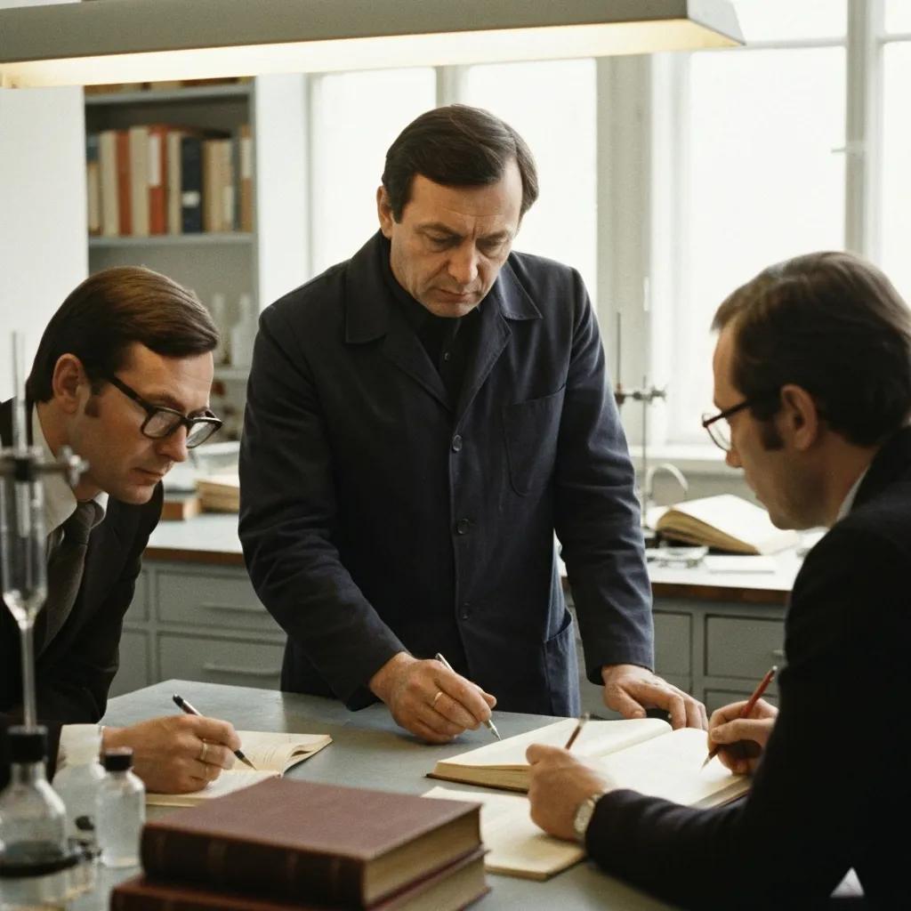 Vladimir Khavinson in a research setting discussing epitalon peptide
